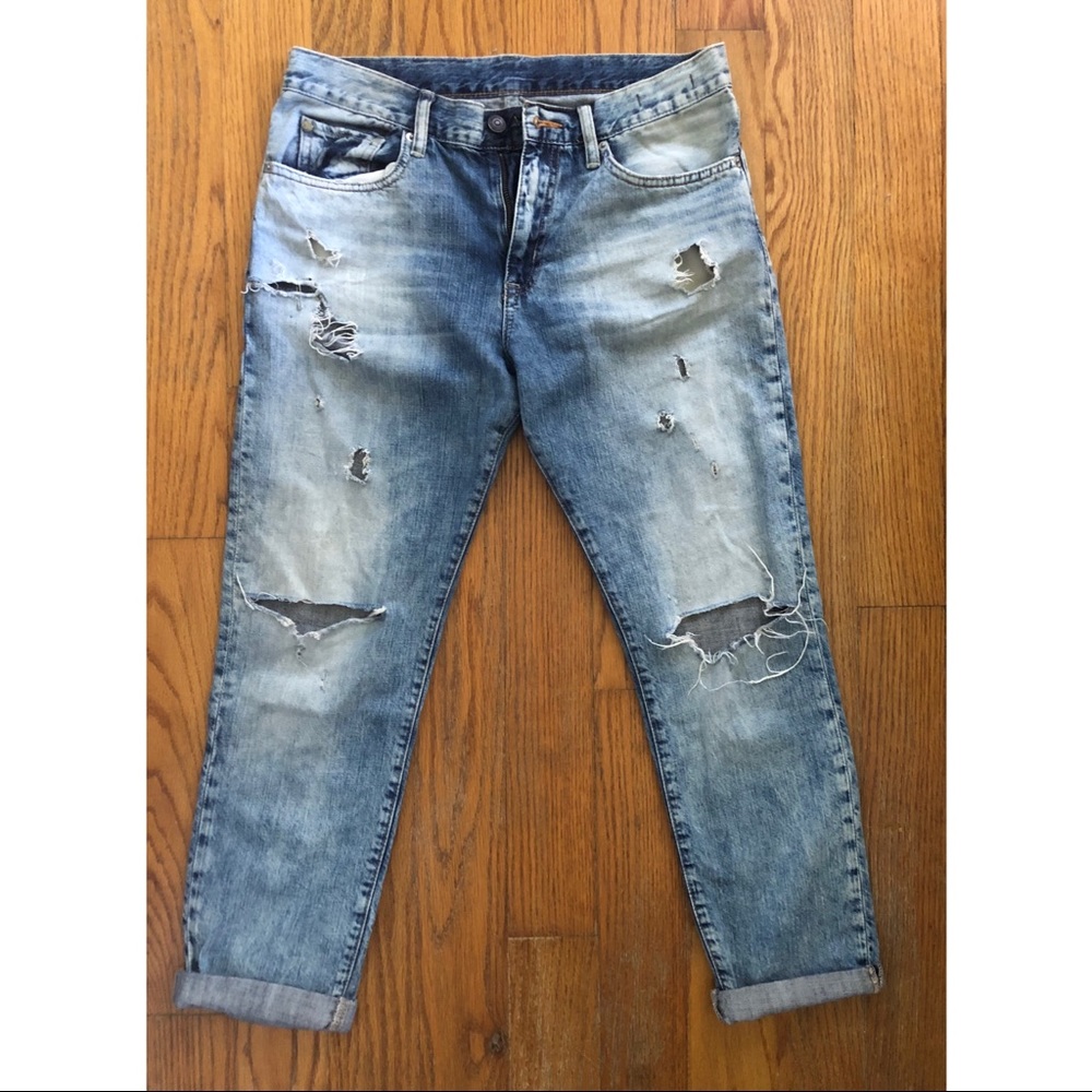Denim & Supply RL Distressed Boyfriend Jeans